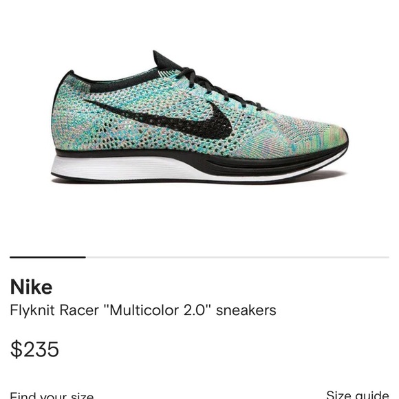 Flyknit Racer ''Multicolor 2.0'' sneakers size 9 - Picture 9 of 9